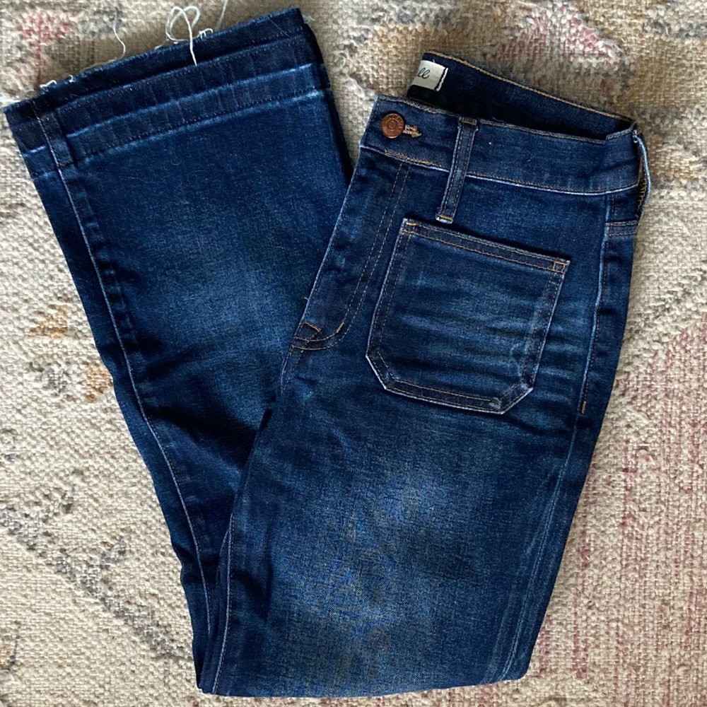 Madewell Cali Demi Boot Patch Pocket Boho Jeans